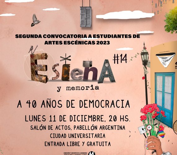 Estreno de las escenas ganadoras de la II Convocatoria a estudiantes de artes escénicas para el ciclo “Escena y Memoria. Teatro, poesía y DD. HH.”