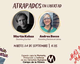 Martin Kohan y Andrea Bocco en la 10 Feria"Más Libros, Más Libres"