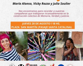 Ronda homenaje a María Alonso, Viki Rozza y Julia Soulier.